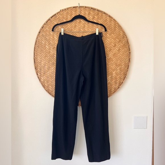 CHANEL CLASSIC VINTAGE WOMEN’S BLACK 100% WOOL TROUSER PANT W/ SILK LINING EUC - Picture 12 of 13